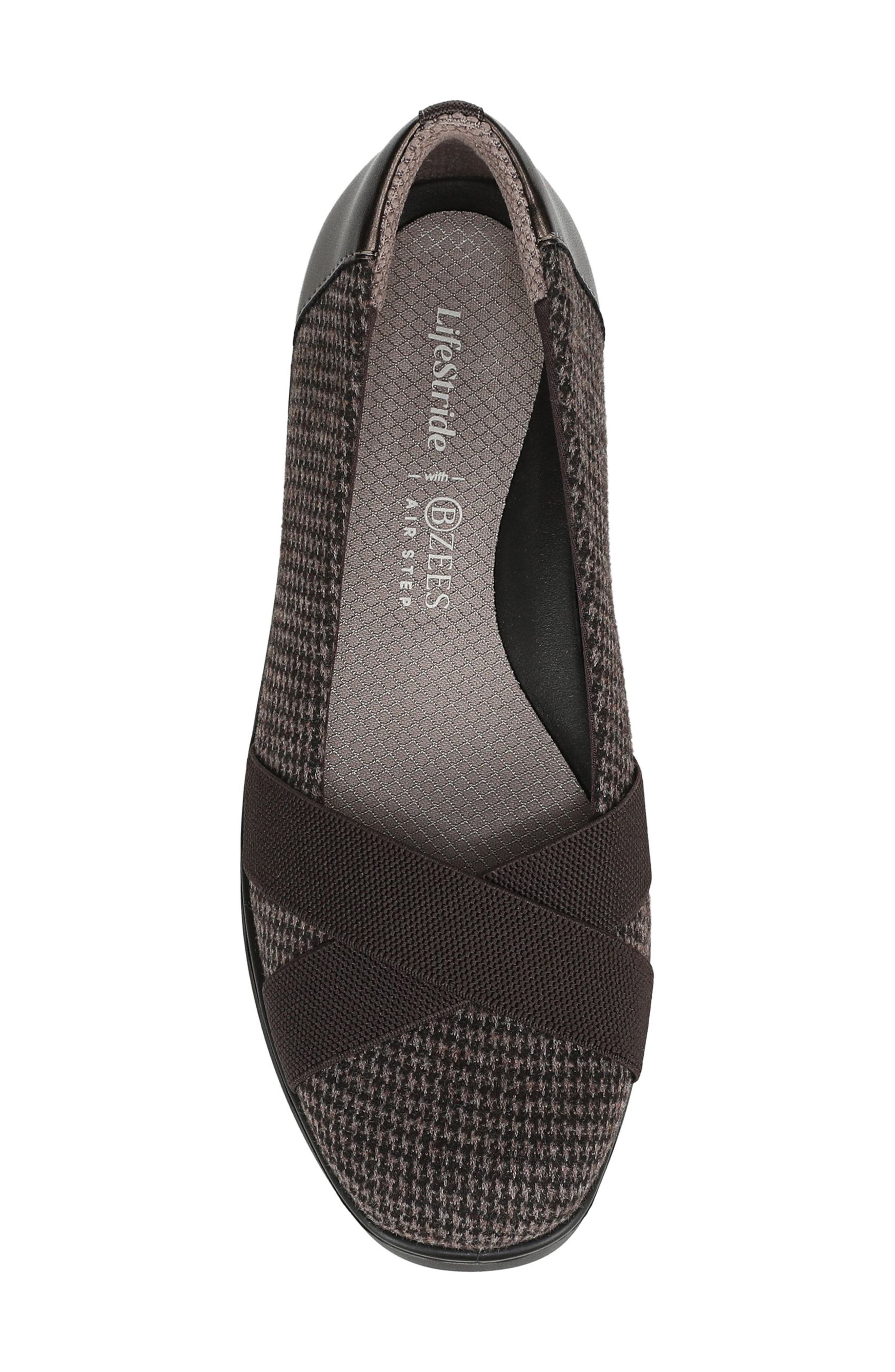 Fairleigh Square Toe Ballet Flat, Alternate, color, DARK CHOCOLATE HOUNDSTOOTH