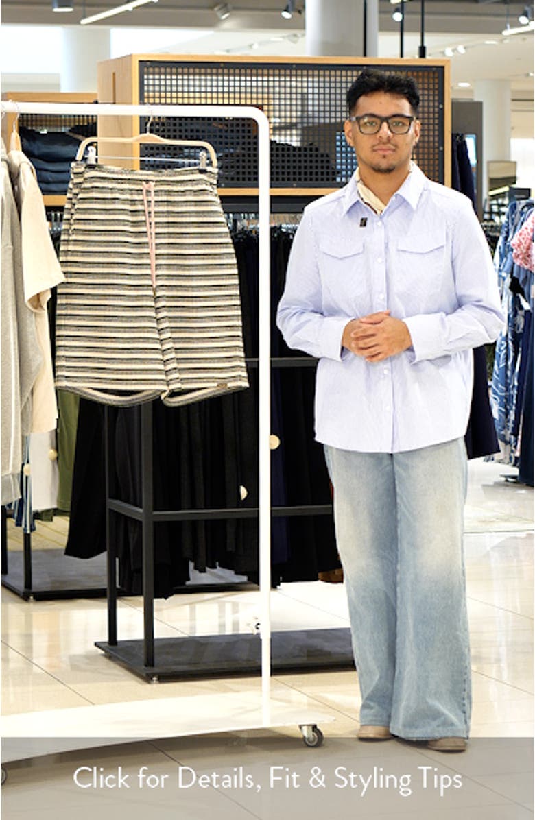 Speak Striped Knit Shorts, sales video thumbnail