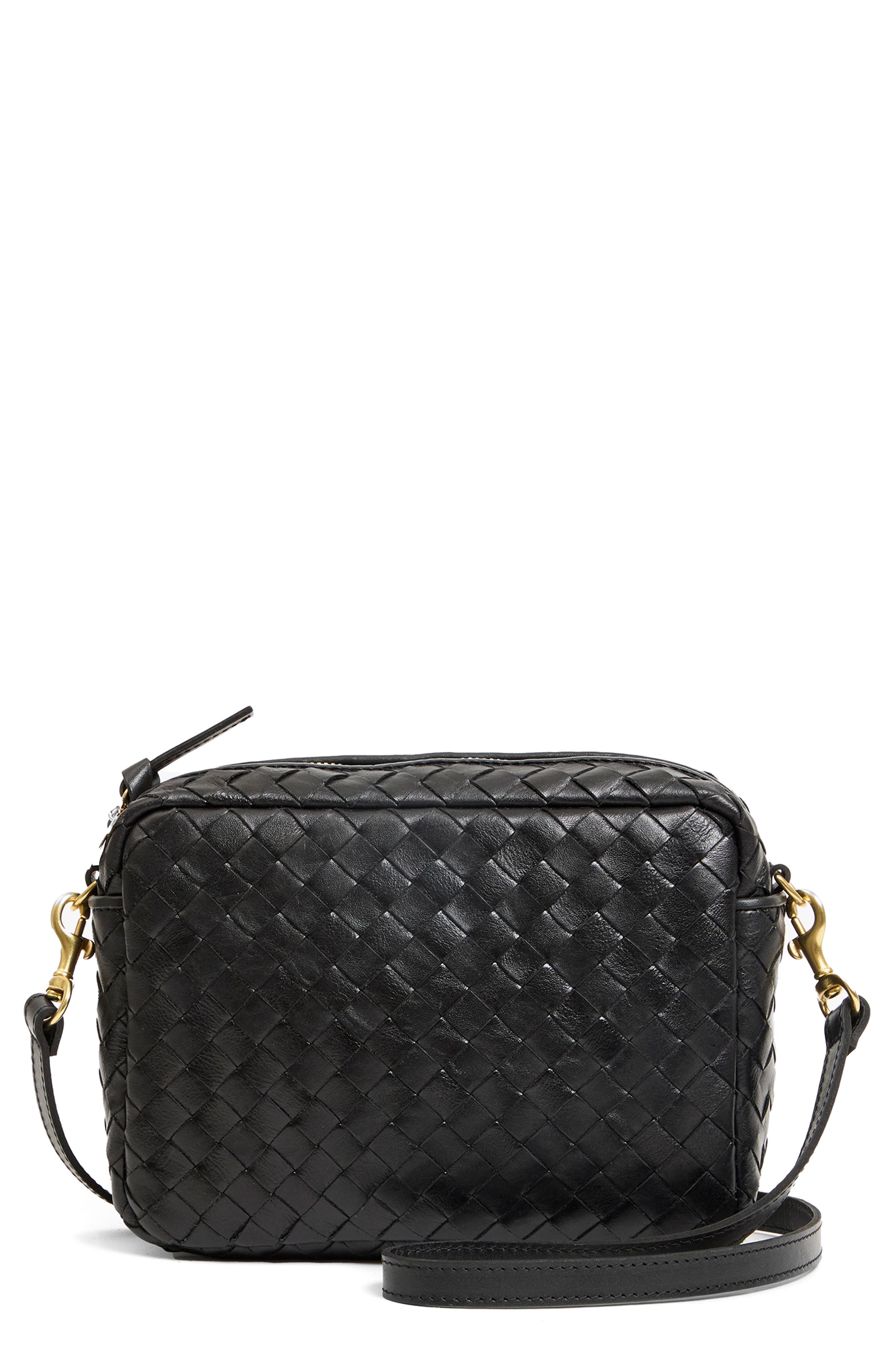 Clare V . Midi Sac Leather Crossbody Bag In Black
