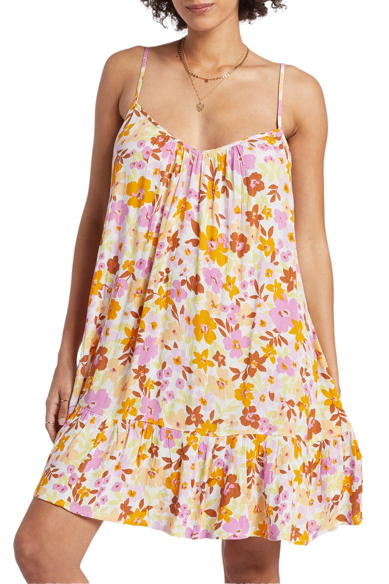 Beach Vibes Floral Cover-Up Dress, Main, color, SALT CRYSTAL FLORAL