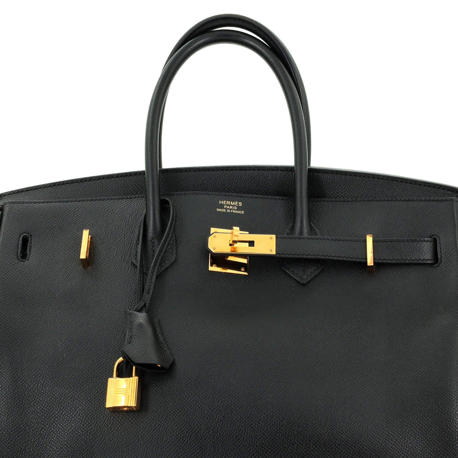 Pre-Owned Hermes Birkin Handbag Black Epsom with Gold Hardware 35, Alternate, color, 