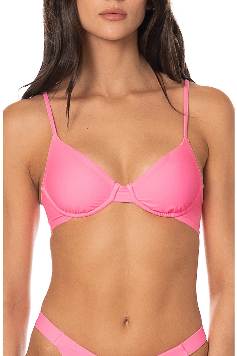 Dainty Reversible Underwire Bikini Top, Main, color, PINK
