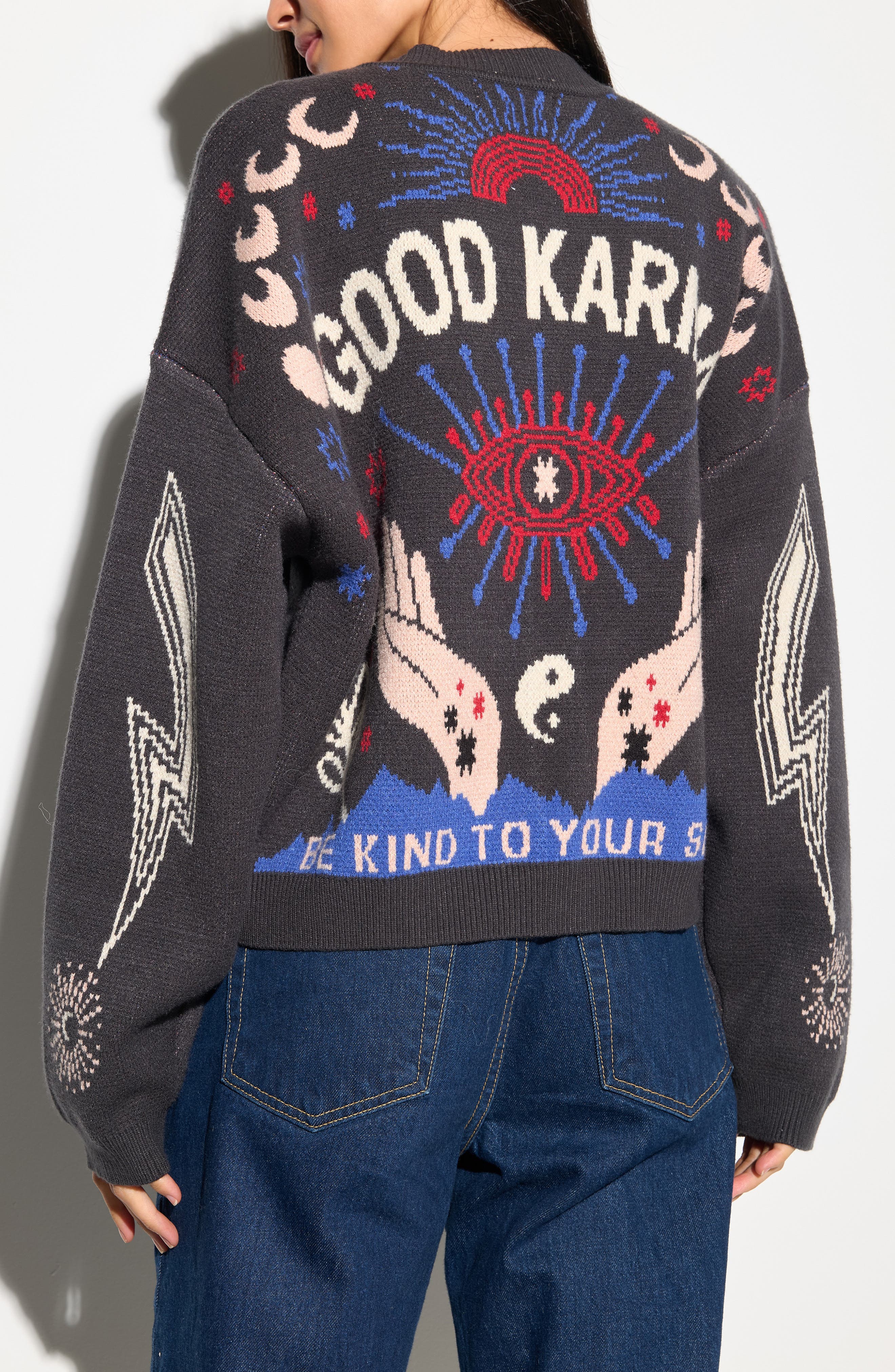 Spiritual Gangster Delaney Good Karma Crop Cardigan (Women) | Nordstromrack