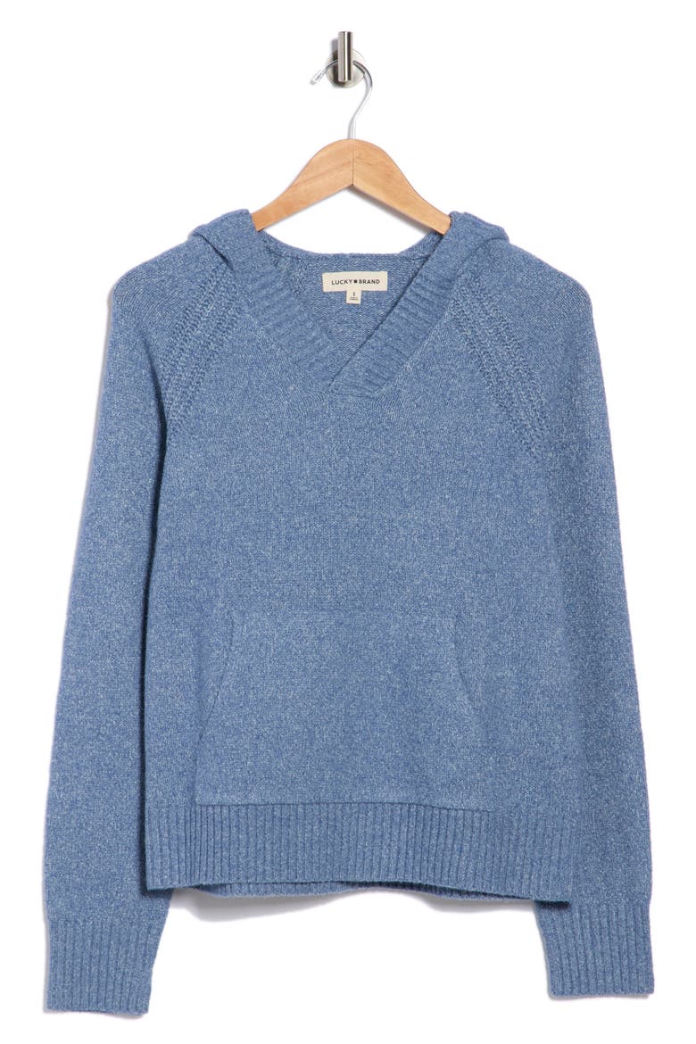 Solid Hooded Sweater, Alternate, color, STONEWASH
