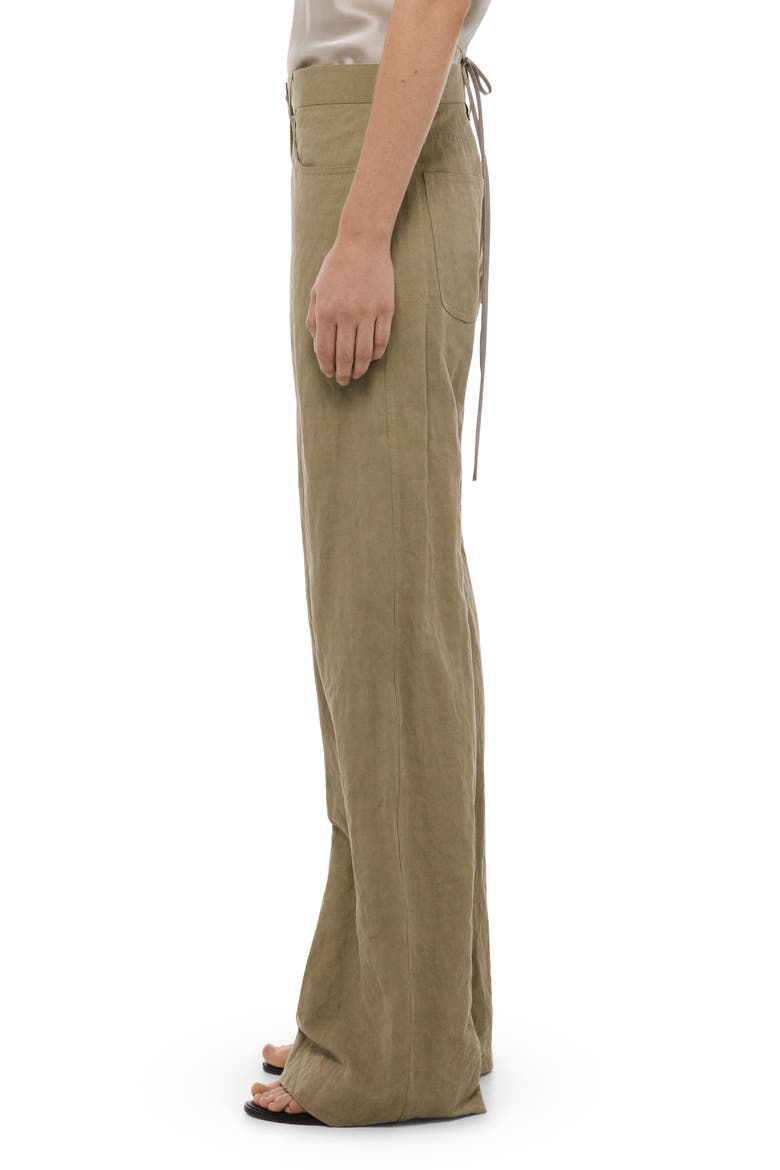 Cotton Blend Bootcut Pants, Alternate, color, WARM SAGE