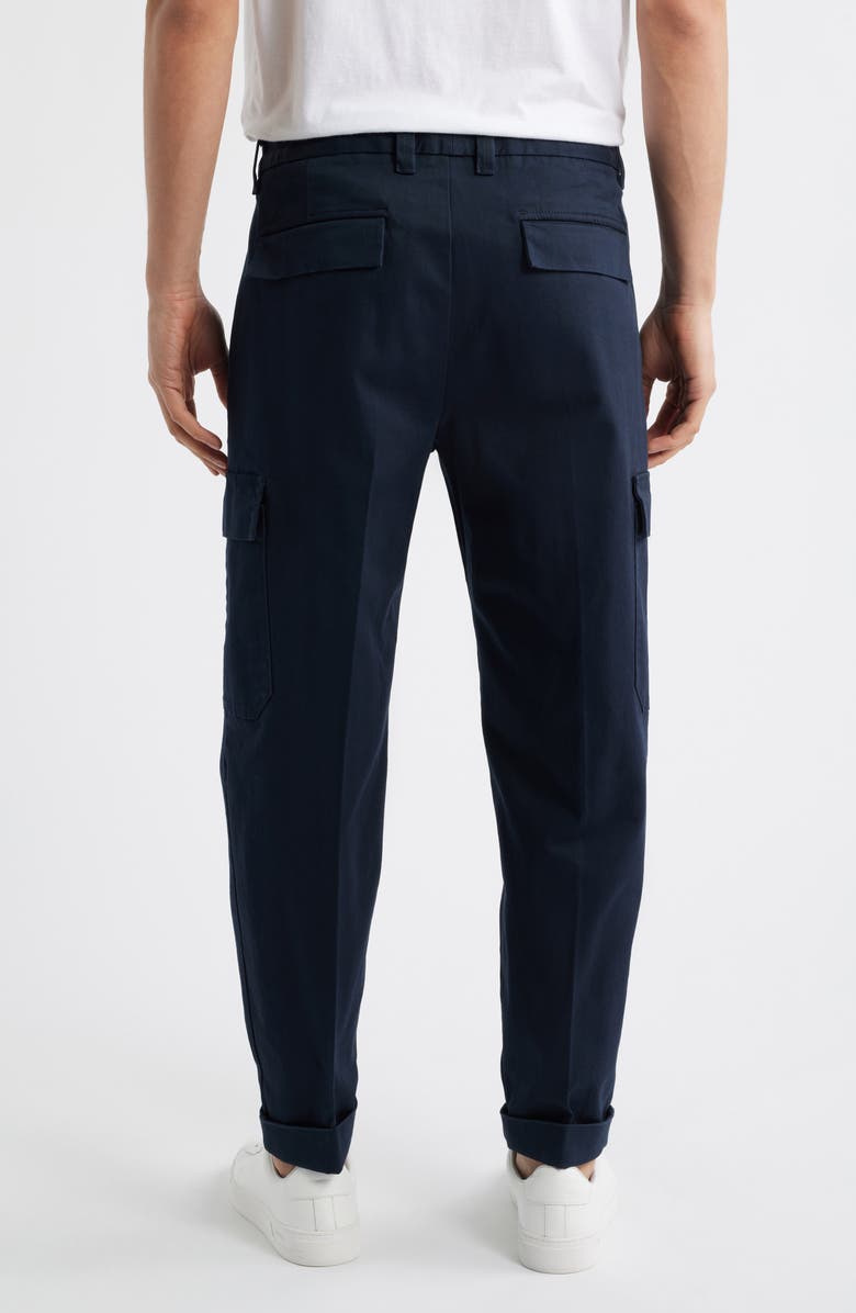 BOSS Perin Pleated Tapered Leg Cargo Pants, Alternate, color, Dark Blue