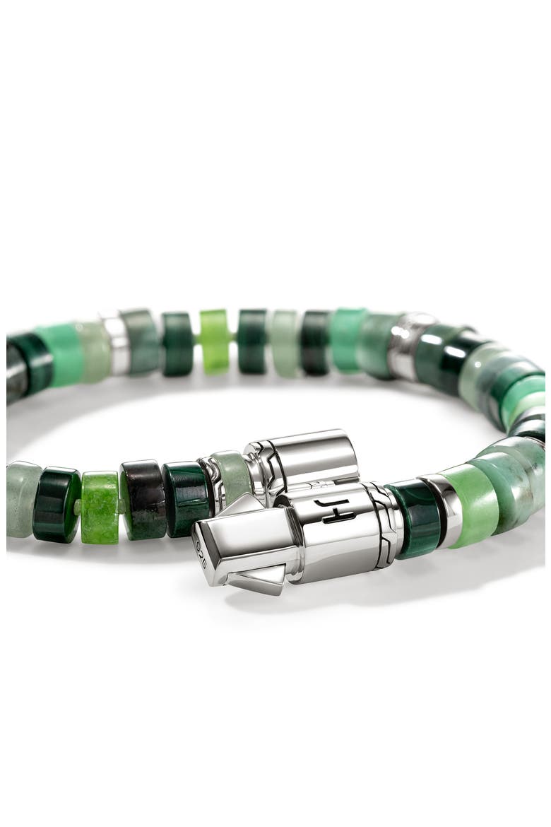 Heishi Sterling Silver Stone Bracelet, Alternate, color, SILVER