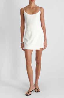 Whisper Asymmetric Hem Minidress