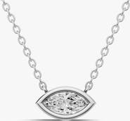 SEREIA OFFICIAL 14K Gold 0.25 ct Lab Grown Marquise Shape Diamond Solitaire Pendant