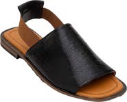 Forever & Always Shoes Fuela Leather Elastic Flat Sandals