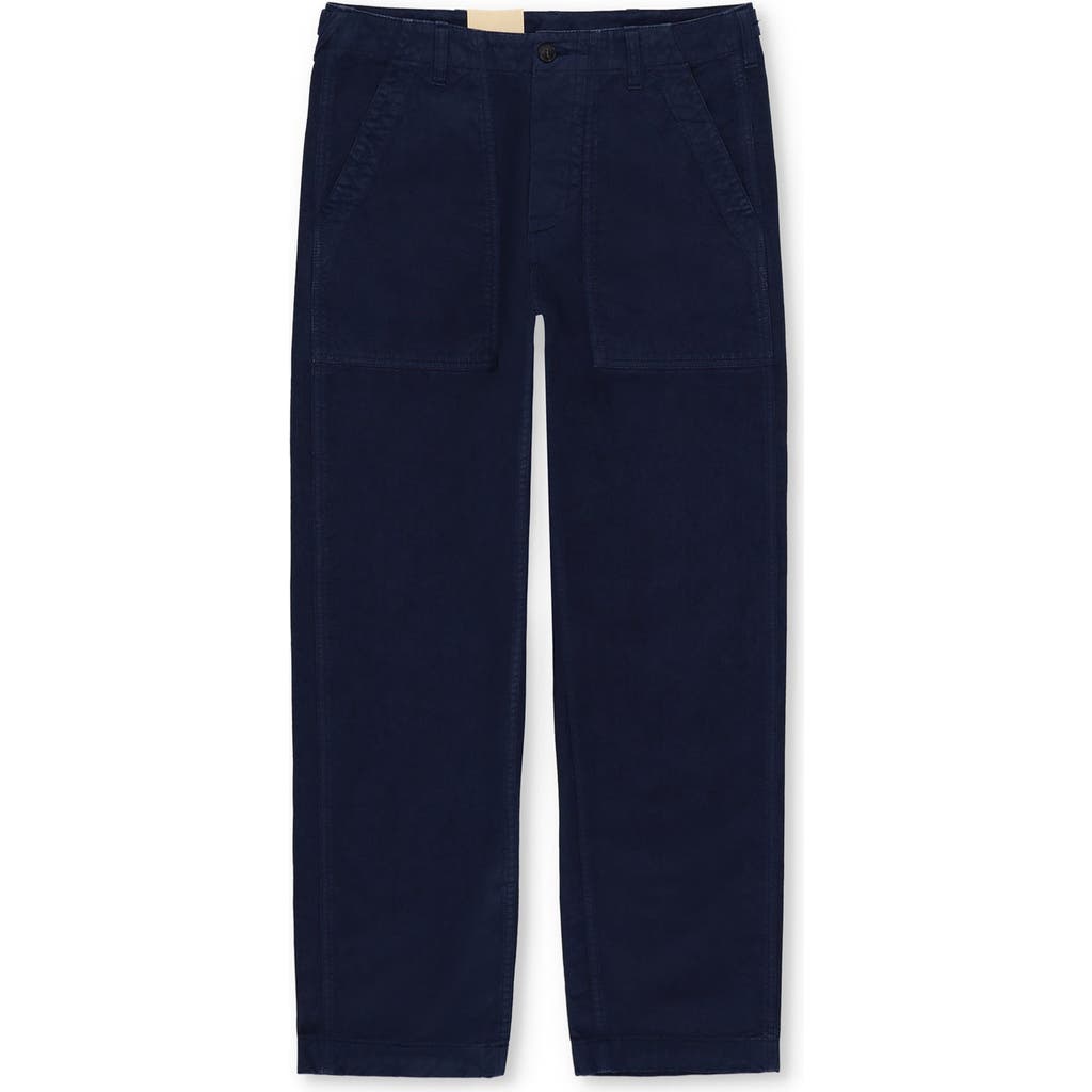 Fortela Newfatigue Twill Cotton Fatigue Trousers In Blue