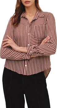 Bella Dahl Striped Seamed Button-Up Shirt