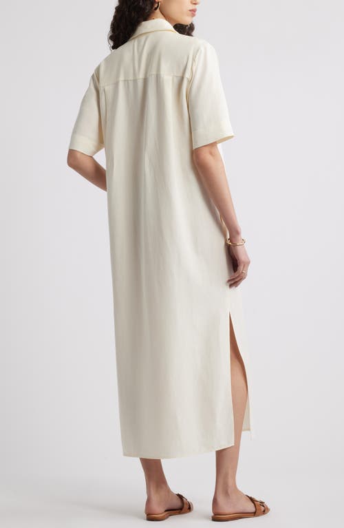 Nordstrom Button Front Shirtdress In Neutral