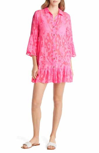 Jacquard Cover-Up Shirtdress