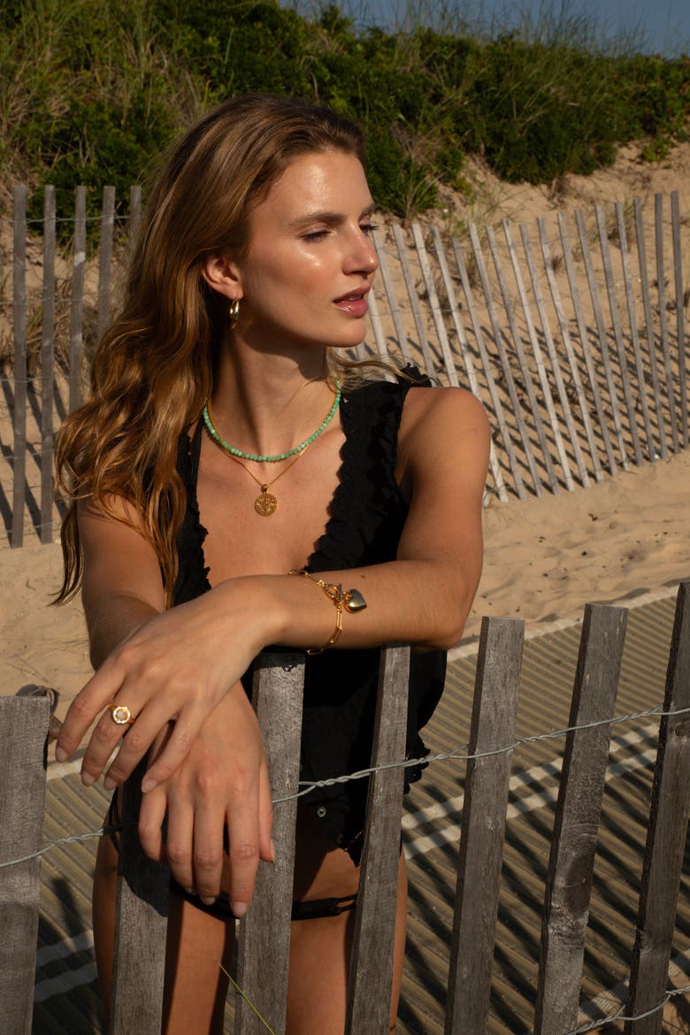 Chrysoprase Choker Necklace For Higher Truth & Uplifting Clarity, Alternate, color, Gold
