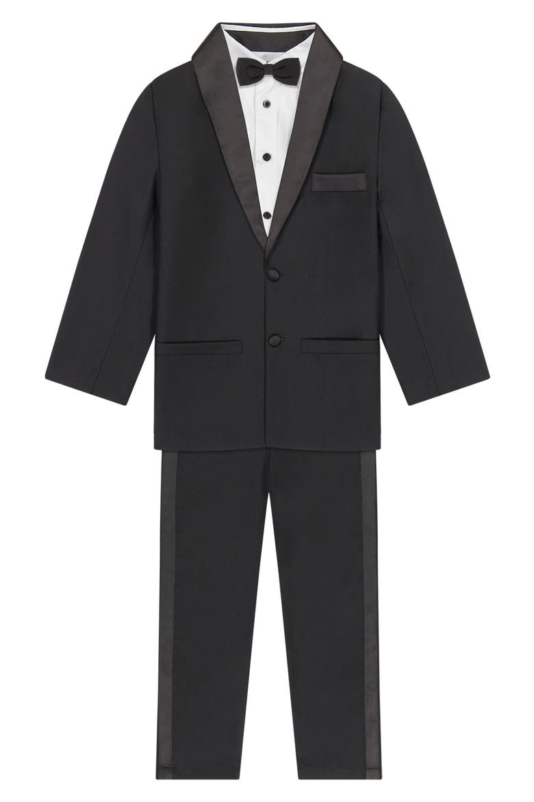 Kids' Four-Piece Tuxedo Set, Main, color, BLACK