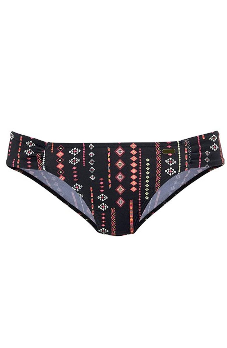 LASCANA Pattern Classic Bikini Bottom, Alternate, color, Black Printed