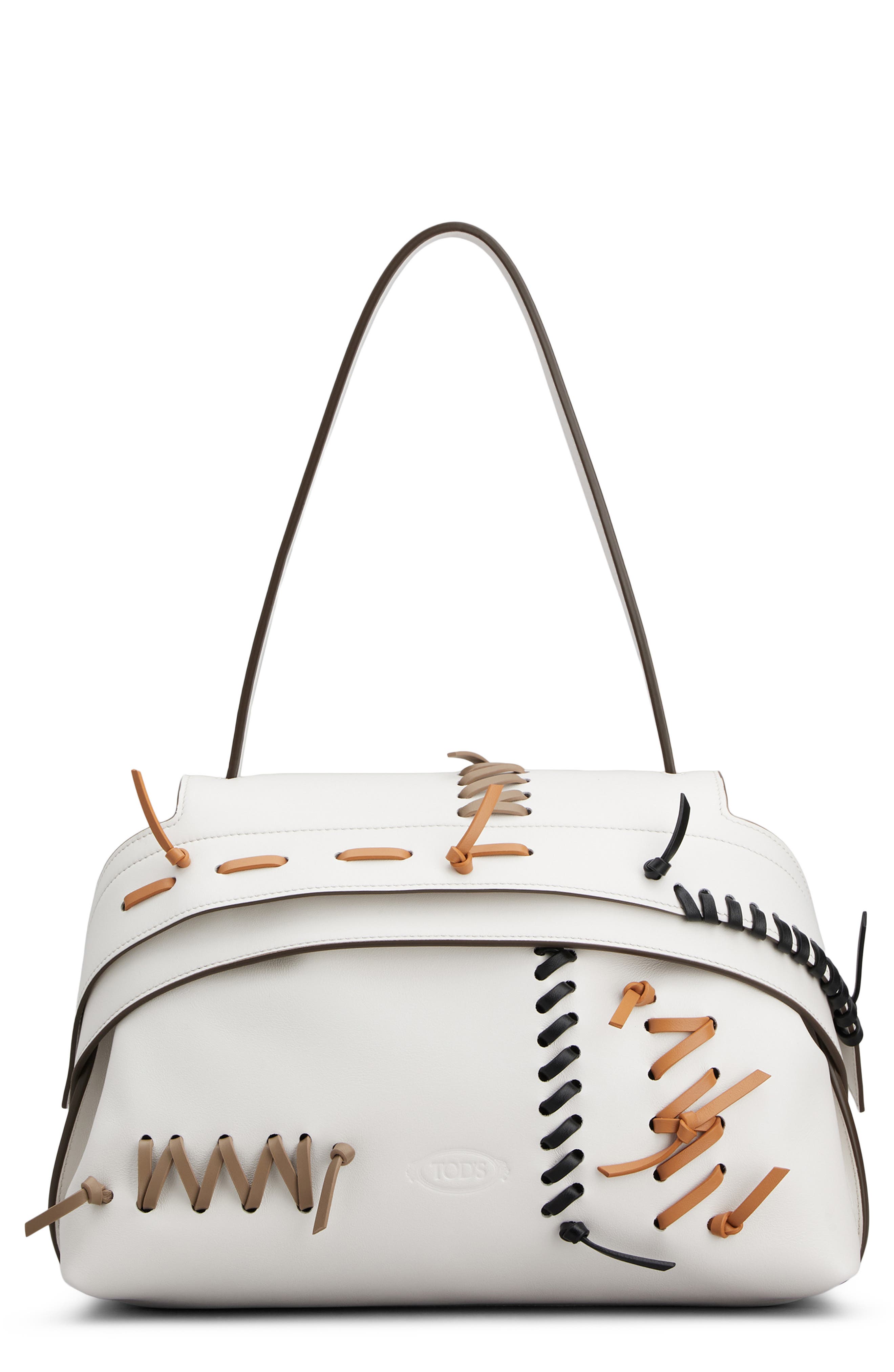 Tod's Small Wave Monospalla Shoulder Bag, Main, color, White