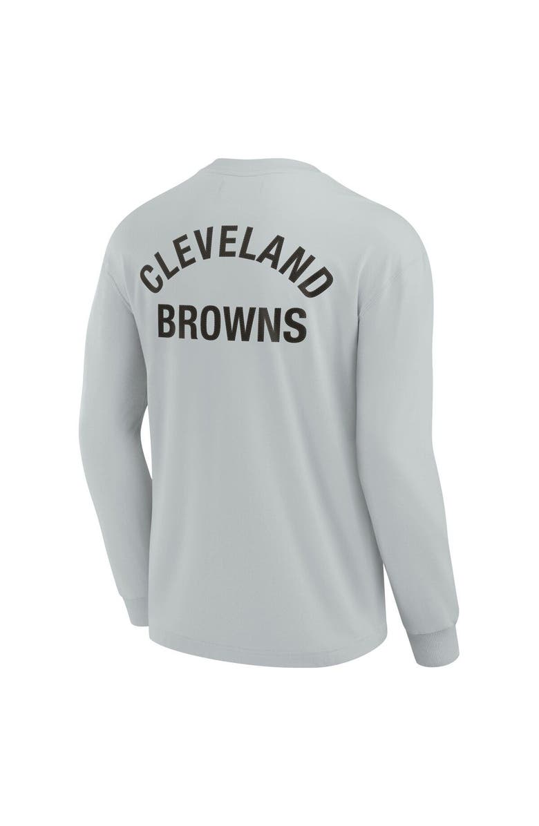 Fanatics Signature Unisex Fanatics Signature Gray Cleveland Browns Elements Super Soft Long Sleeve T-Shirt, Alternate, color, Gray