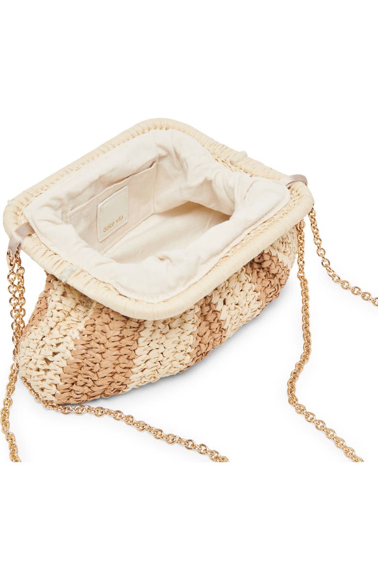 Dolce Vita Hydra Convertible Raffia Clutch, Alternate, color, Natural