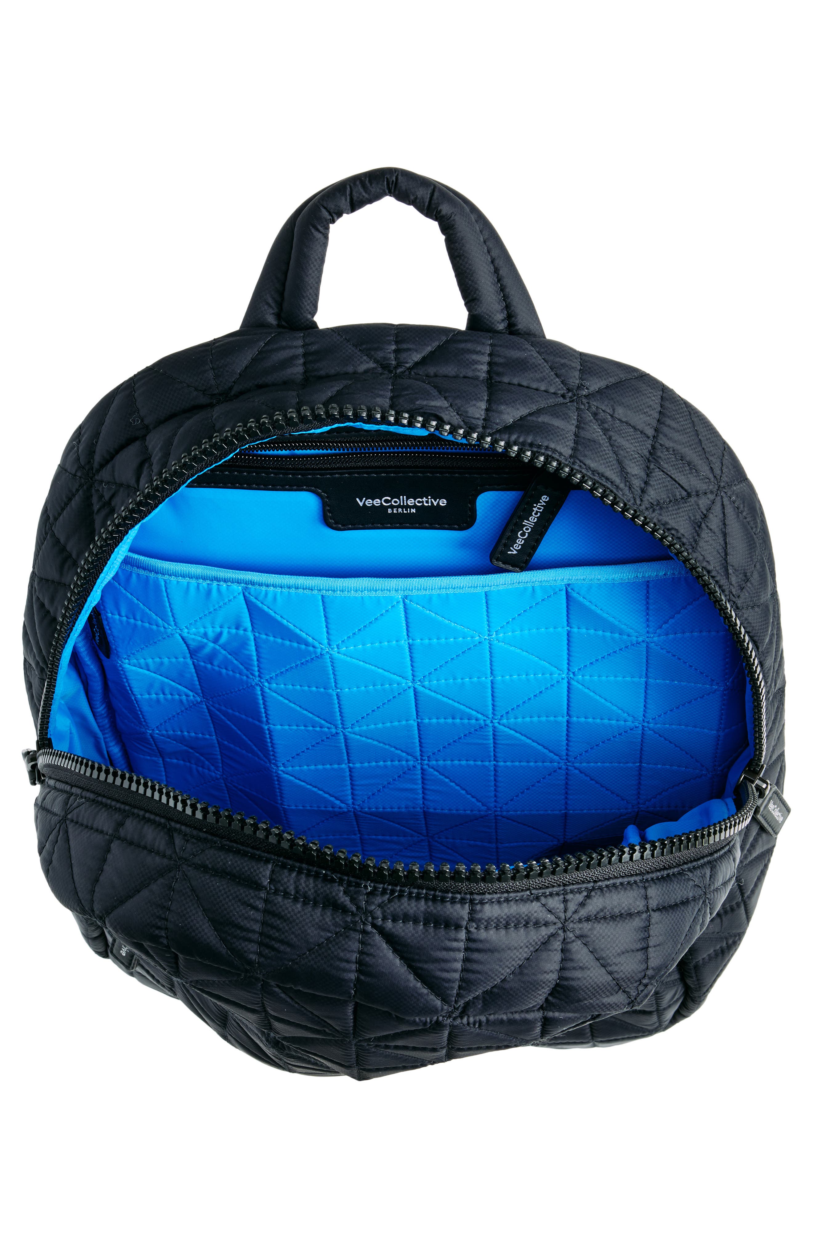 VeeCollective Vee Water Repellent Quilted Nylon Backpack, Alternate, color, 