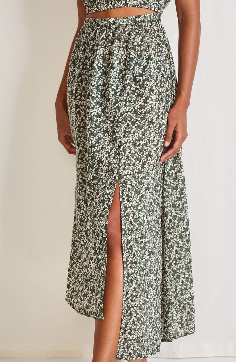 Apiece Apart Marietta Cutout Floral Organic Cotton Midi Dress, Alternate, color, 