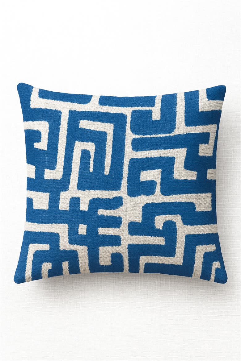 Nomad Maze Pillow, Main, color, Cobalt Blue