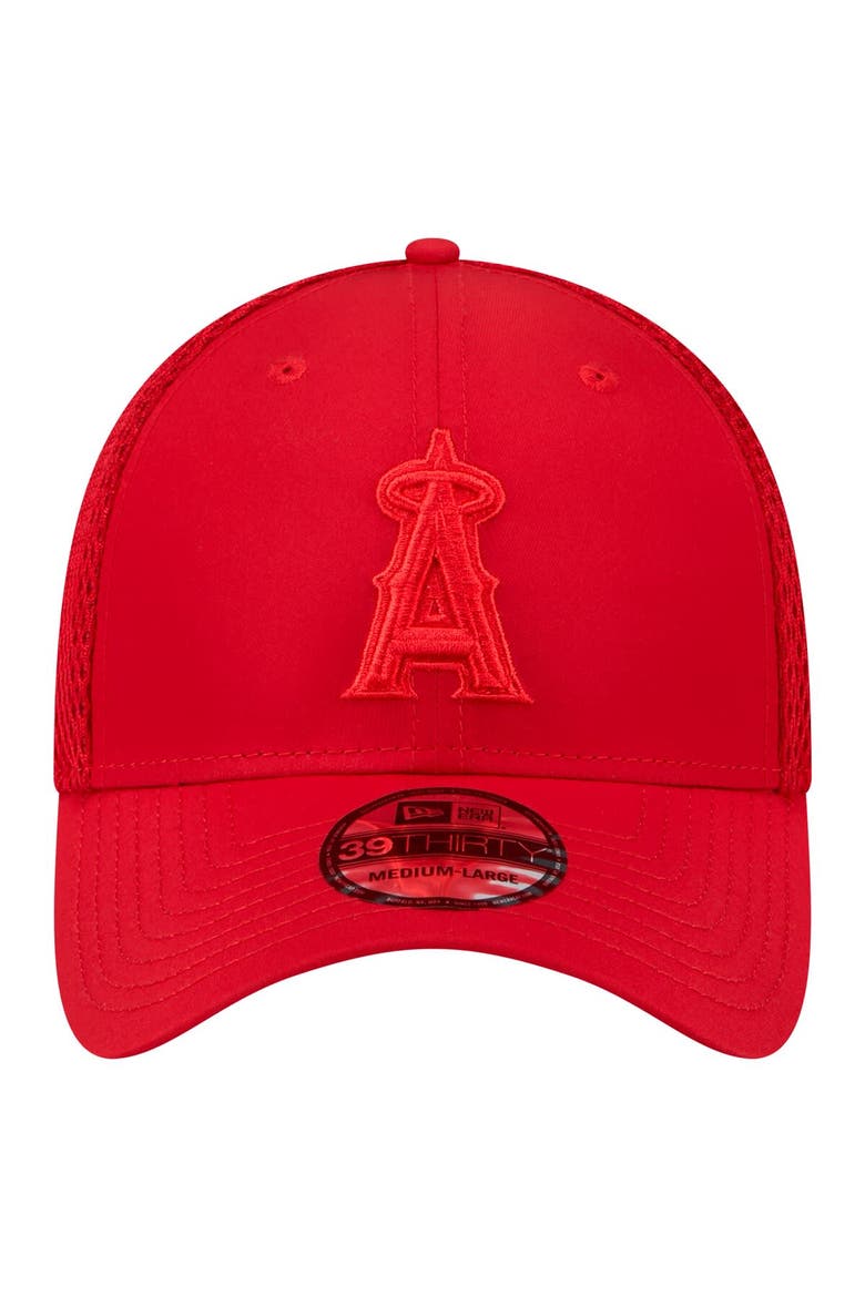 Men's New Era Red Los Angeles Angels Team Tone 39THIRTY Flex Hat, Alternate, color, Red