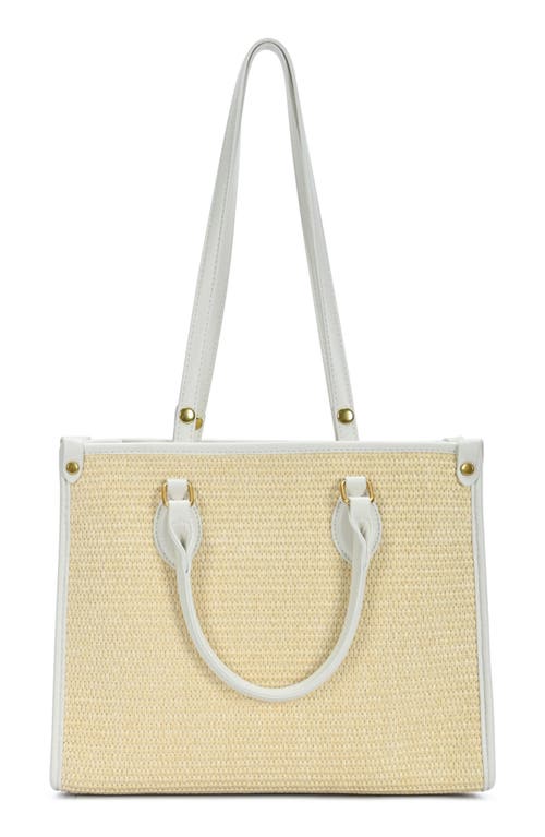 Rachel Zoe Raffia Contrast Tote Bag