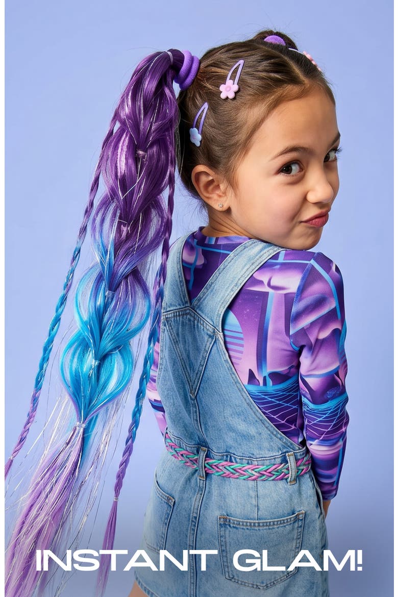 Rose Riot Wrap Ponytail Hair Extension, Alternate, color, OPEN PURPLE