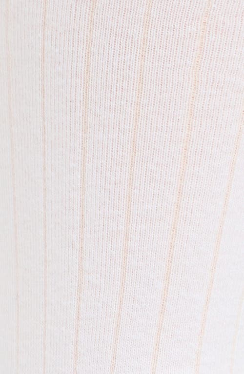 Nordstrom Ribbed Cotton Blend Crew Socks In White