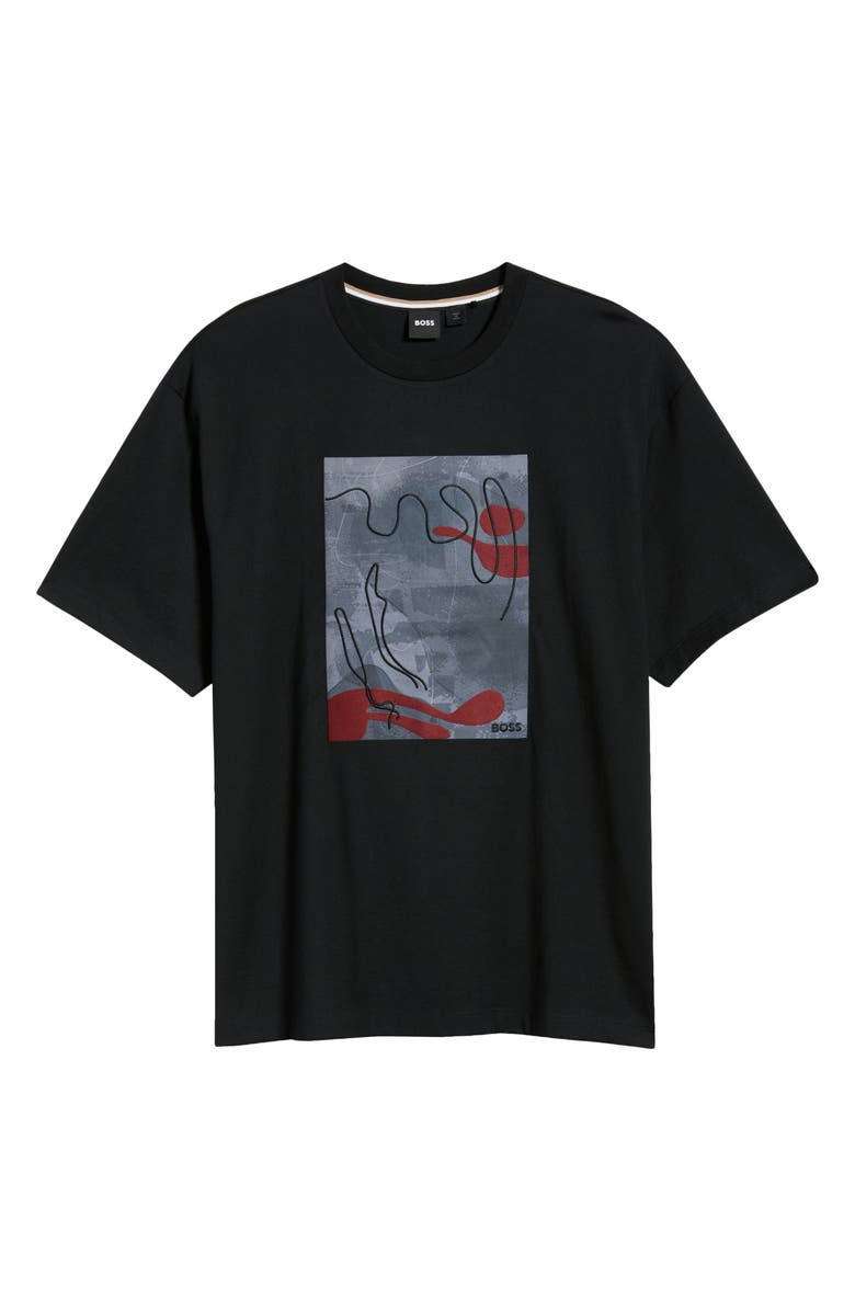 BOSS Tames Cotton Graphic T-Shirt, Main, color, Black