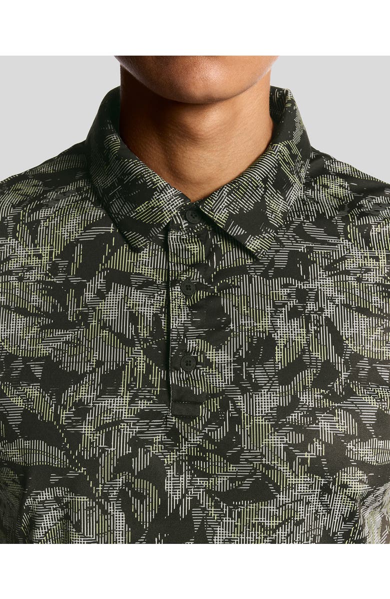 Lyle & Scott Golf Digital Floral Polo Shirt, Alternate, color, Jet Black