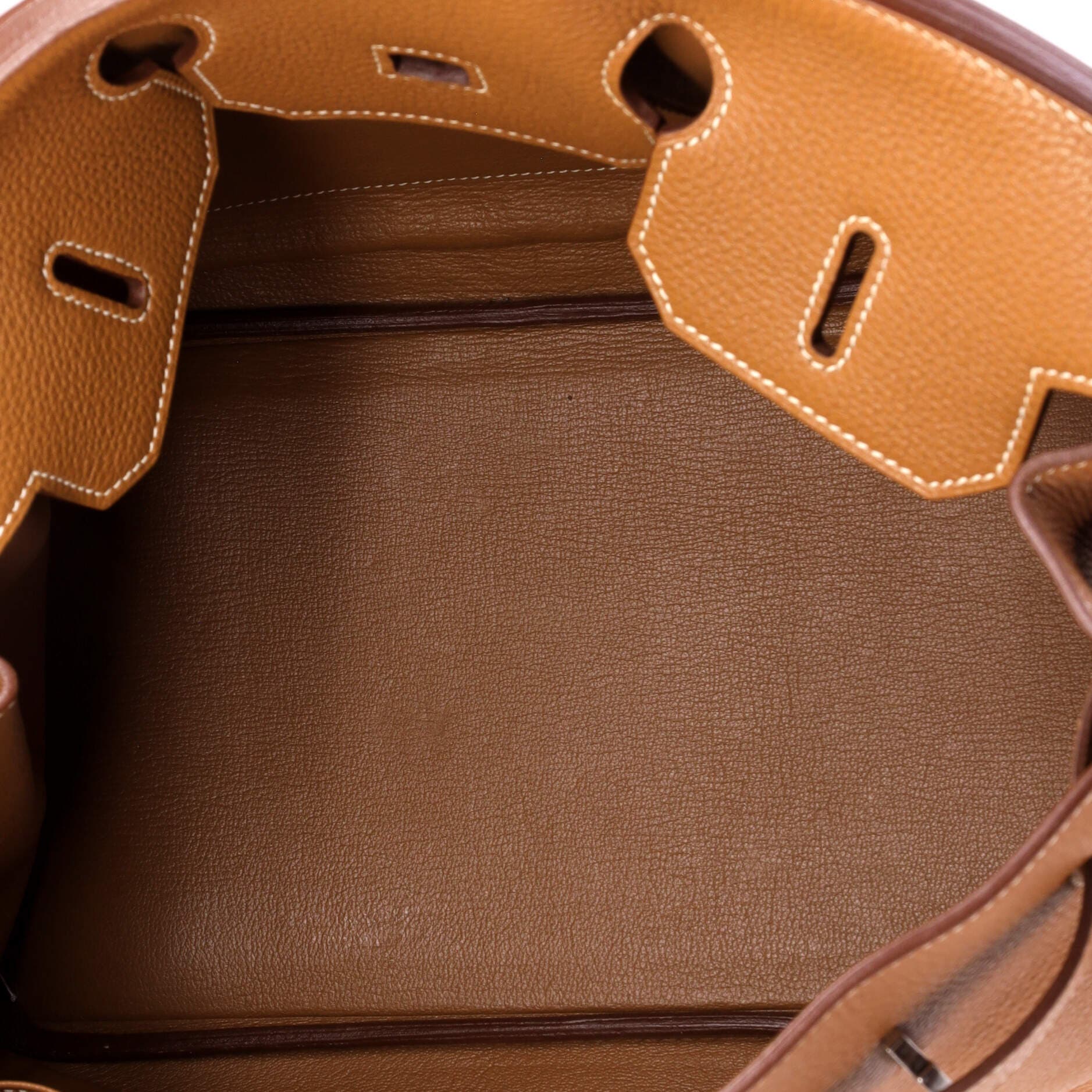 Birkin Handbag Brown Togo with Palladium Hardware 35, Alternate, color, Metallic Gold
