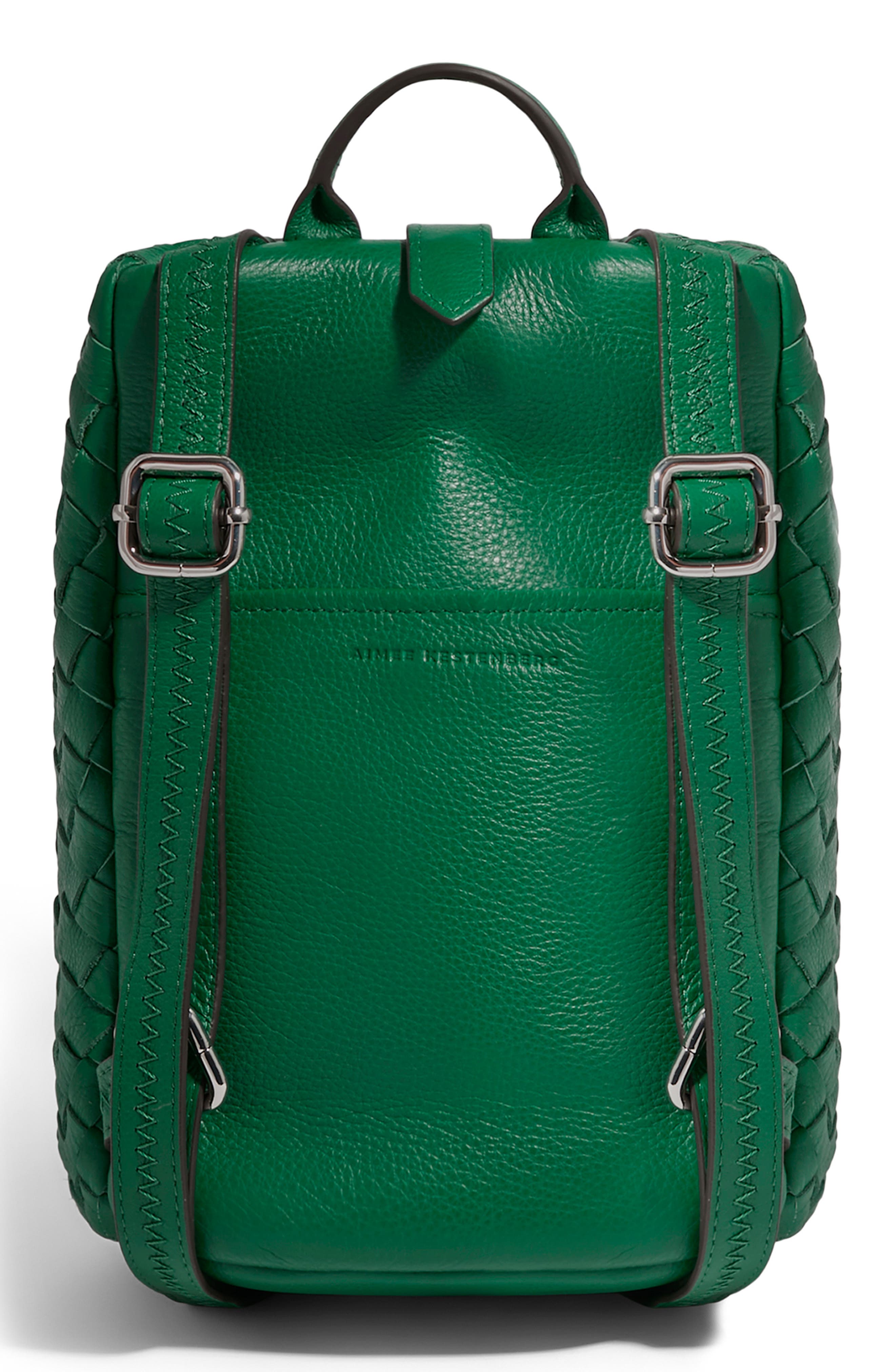 AIMEE Tamitha Woven Mini Backpack, Alternate, color, Kelly Green Woven