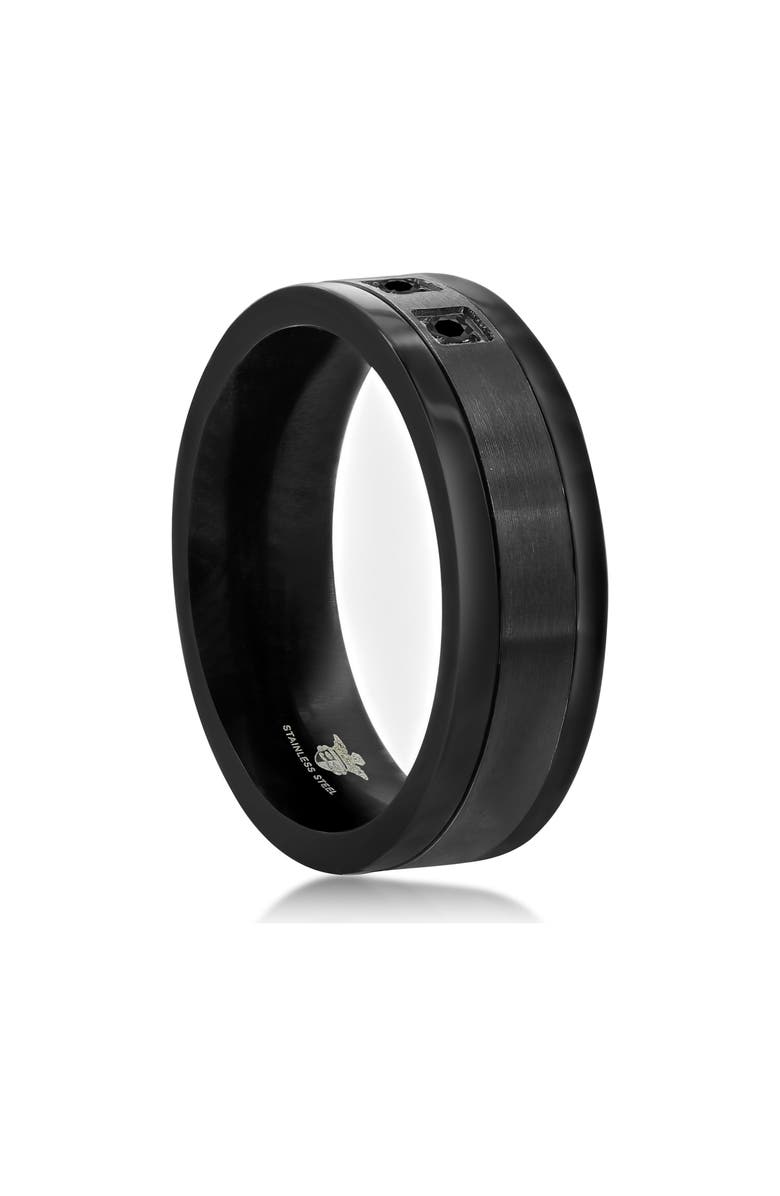 BLACKJACK Men's Cubic Zirconia Band Ring, Alternate, color, 