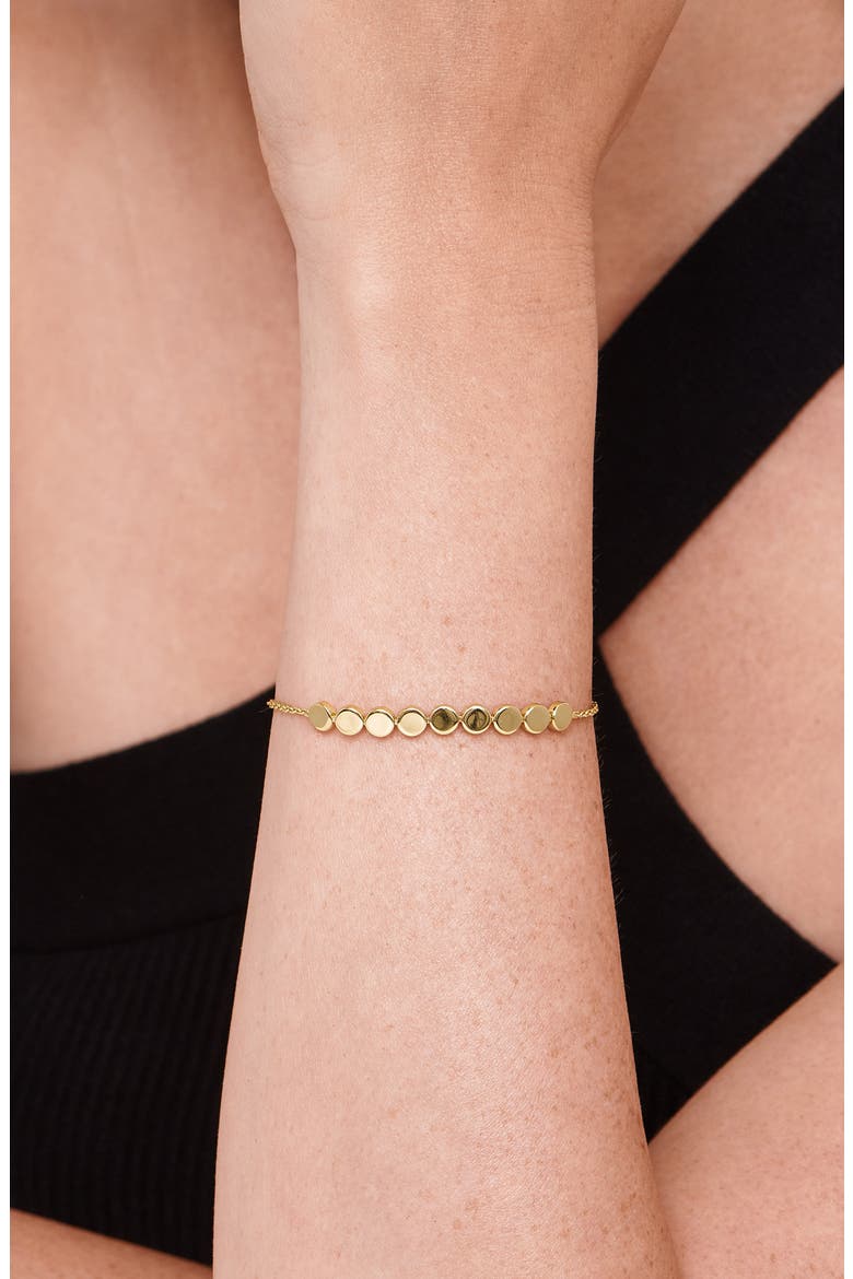 Round Link Bracelet, Alternate, color, GOLD