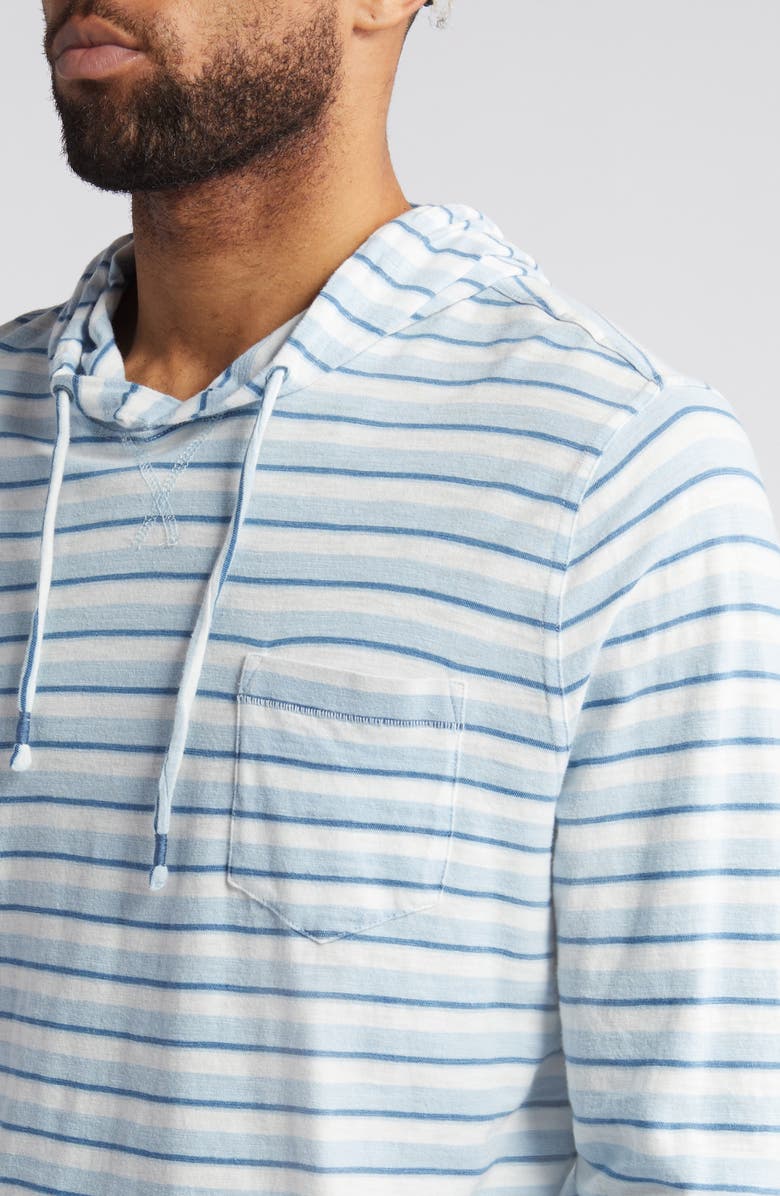 johnnie-O Anthony Indigo Stripe Hoodie, Alternate, color, 