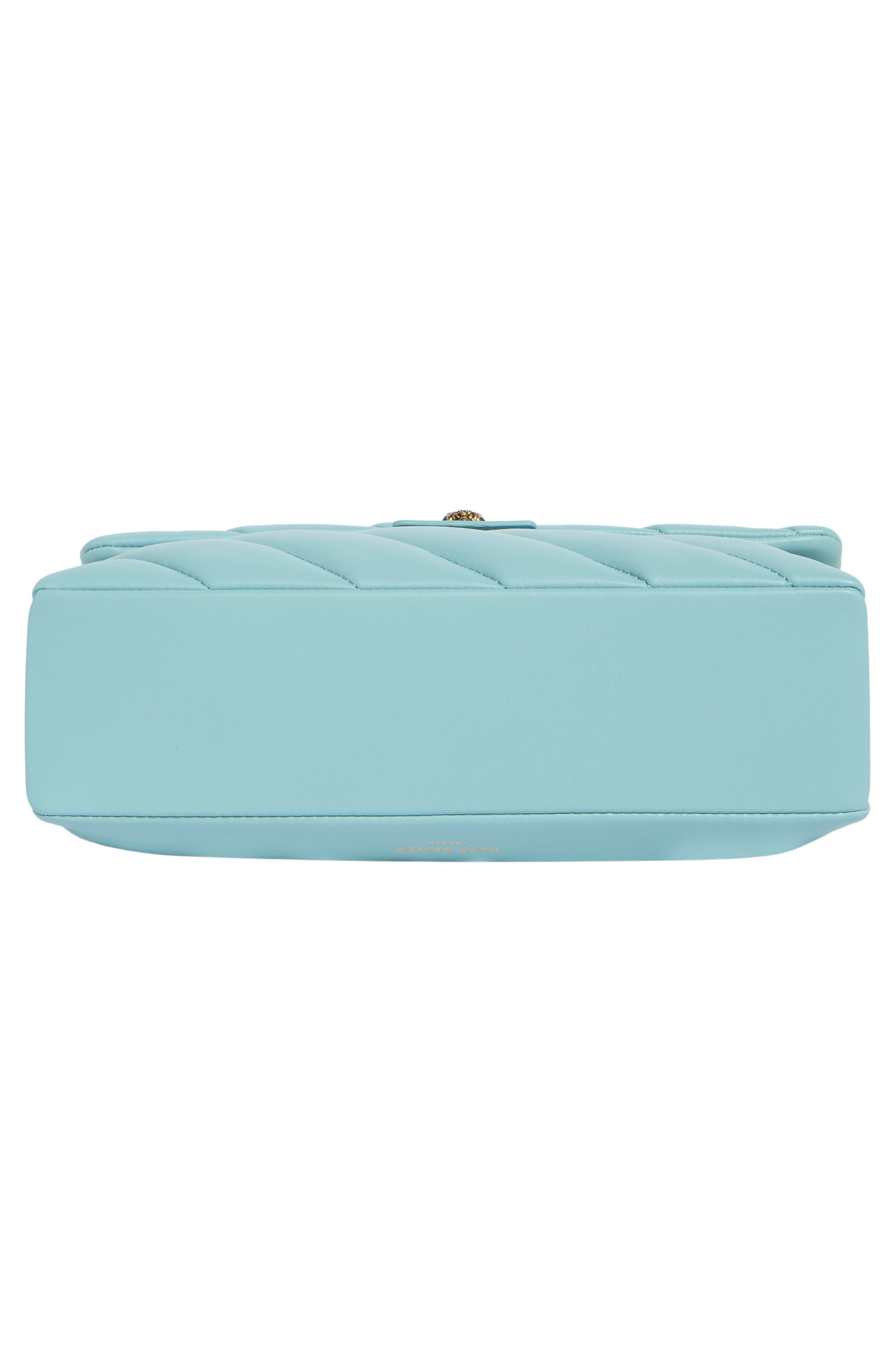 Kurt Geiger London Large Soho Quilted Leather Shoulder Bag, Alternate, color, Mid Blue