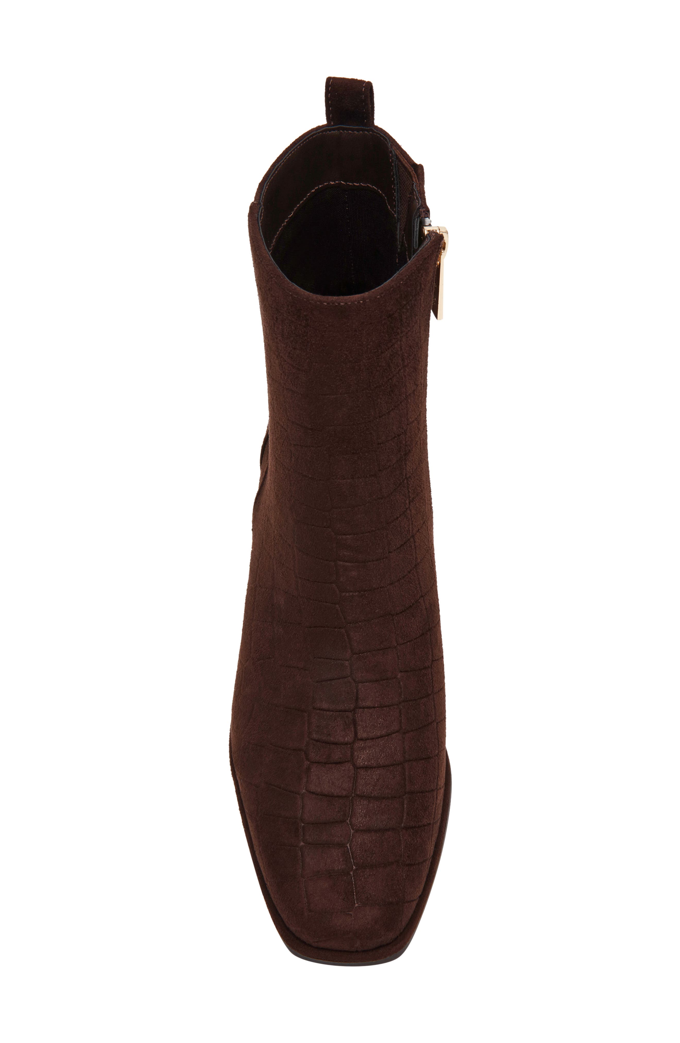 Koi Croc Embossed Bootie, Alternate, color, COFFEE EMBOSSED CROCO-SCEF