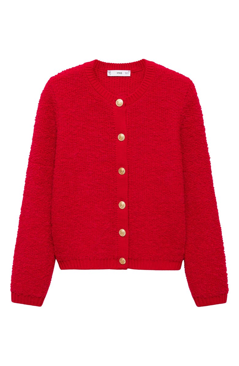 MANGO Curly Knit Cardigan, Alternate, color, 