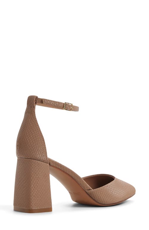 Aldo Jan Ankle Strap Pointed Toe Pump In Brown