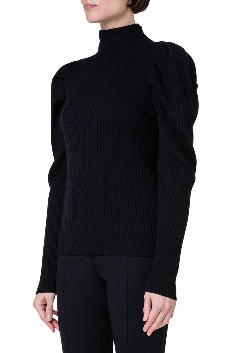 Akris punto Rib Virgin Merino Wool Sweater, Alternate, color,