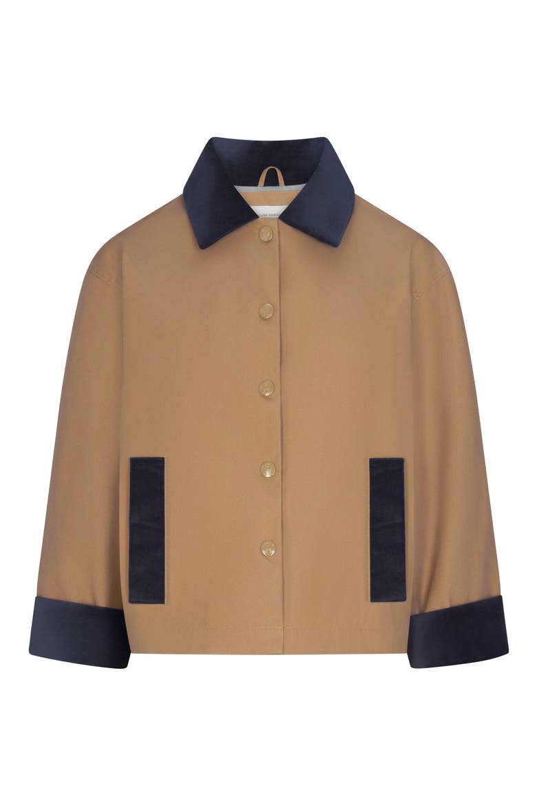 Susi Waxed Cotton Jacket, Main, color, SAND BEIGE