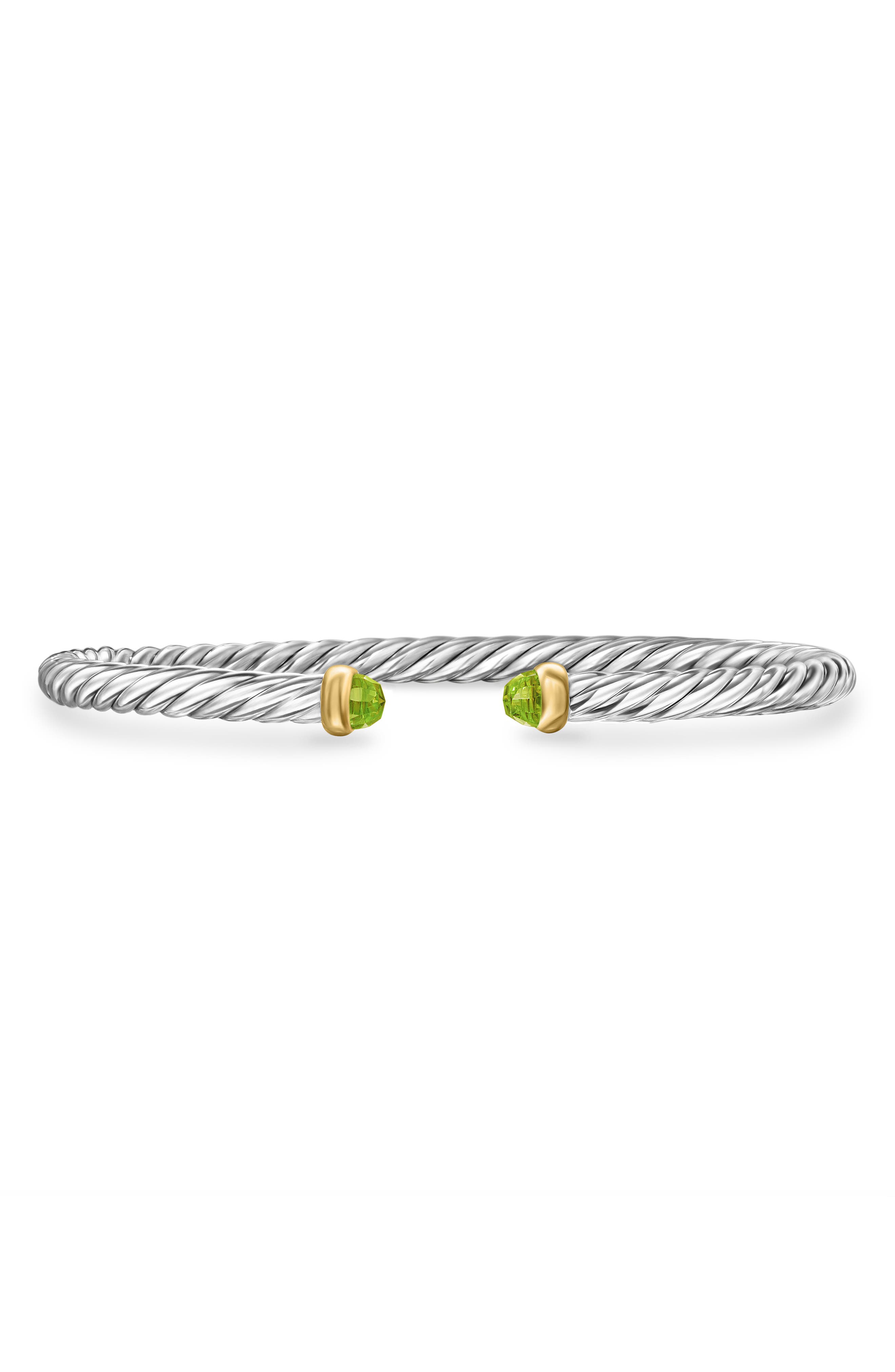 STERLING SILVER/ GOLD/ PERIDOT