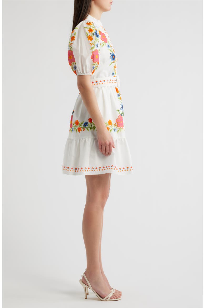 Floral Print Poplin Dress, Alternate, color, IVORY MULT