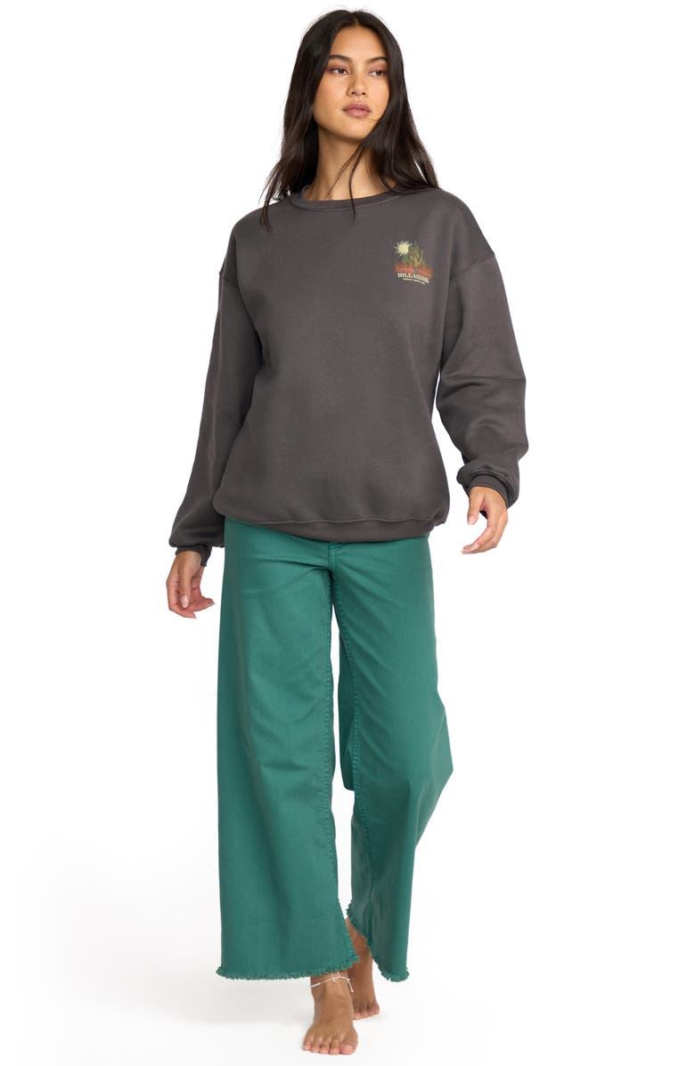 Billabong Desert Break Fleece Graphic Sweatshirt, Alternate, color, Off White / Brown