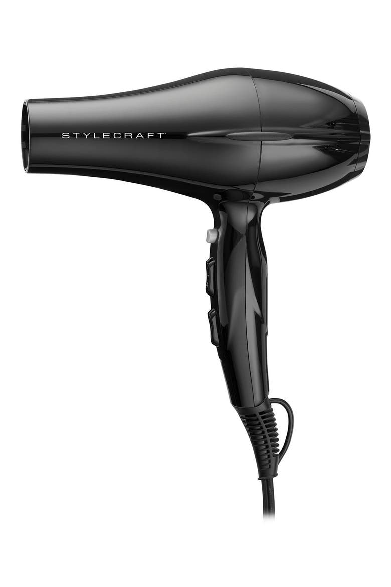 Stay-Temp Ionic Hair Dryer, Main, color, BLACK