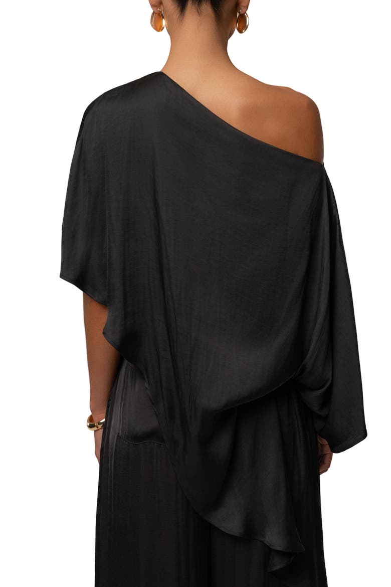 Brisa One Shoulder Top, Alternate, color, Black