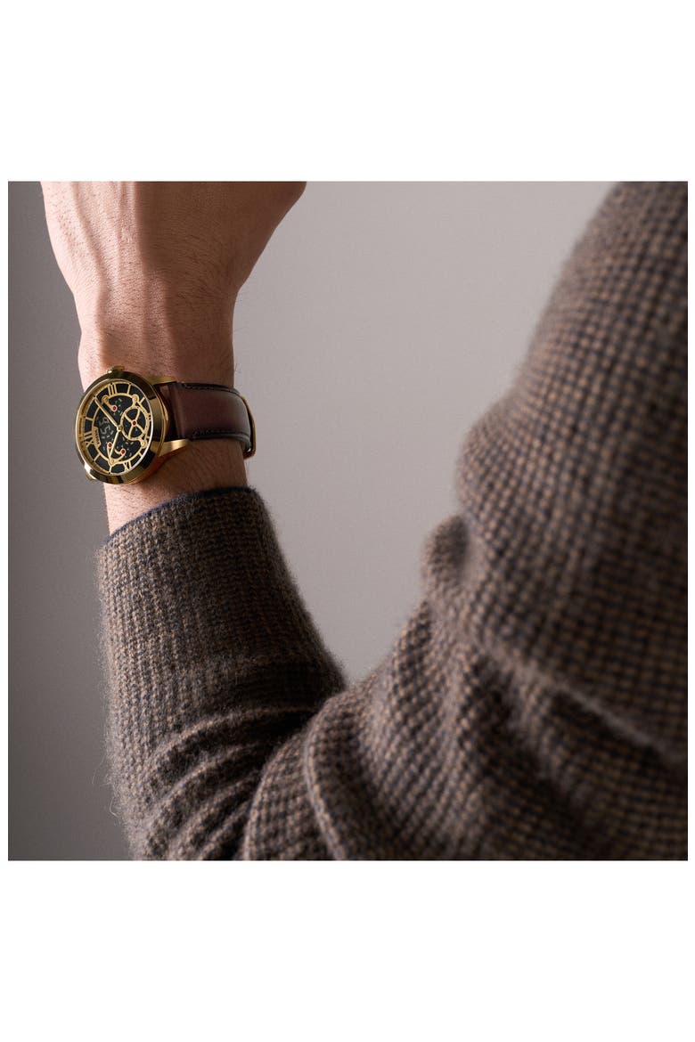 Townsman Big Tic Ana-Digi Watch, 42mm, Alternate, color, BROWN/ GOLD